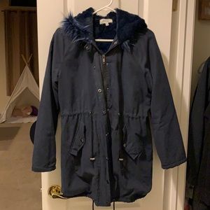 Jacket/Coat-Navy Blue-Charlotte Russe